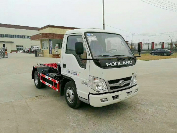 福田小卡2國六4方車廂可卸(鉤臂)式垃圾車