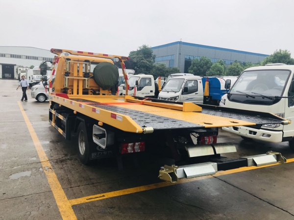 國六江淮康玲藍(lán)牌一拖二清障車