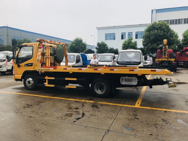 國六江淮康玲藍(lán)牌一拖二清障車