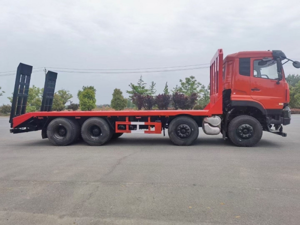 國六東風(fēng)天龍前四后八平板運輸車,挖機拖車價格
