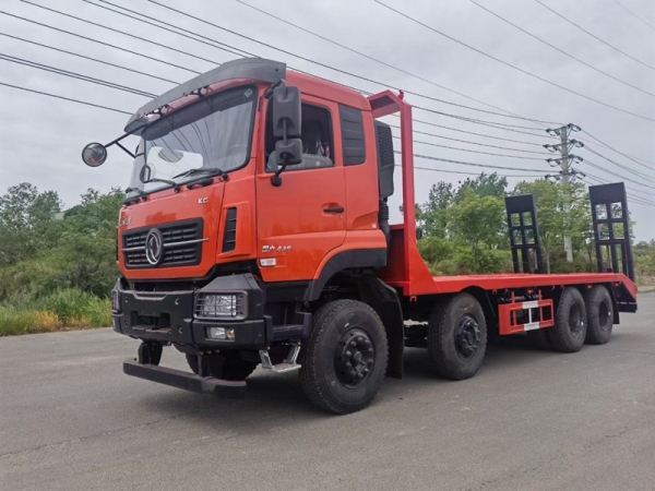 國六東風(fēng)天龍前四后八平板運輸車,挖機拖車價格